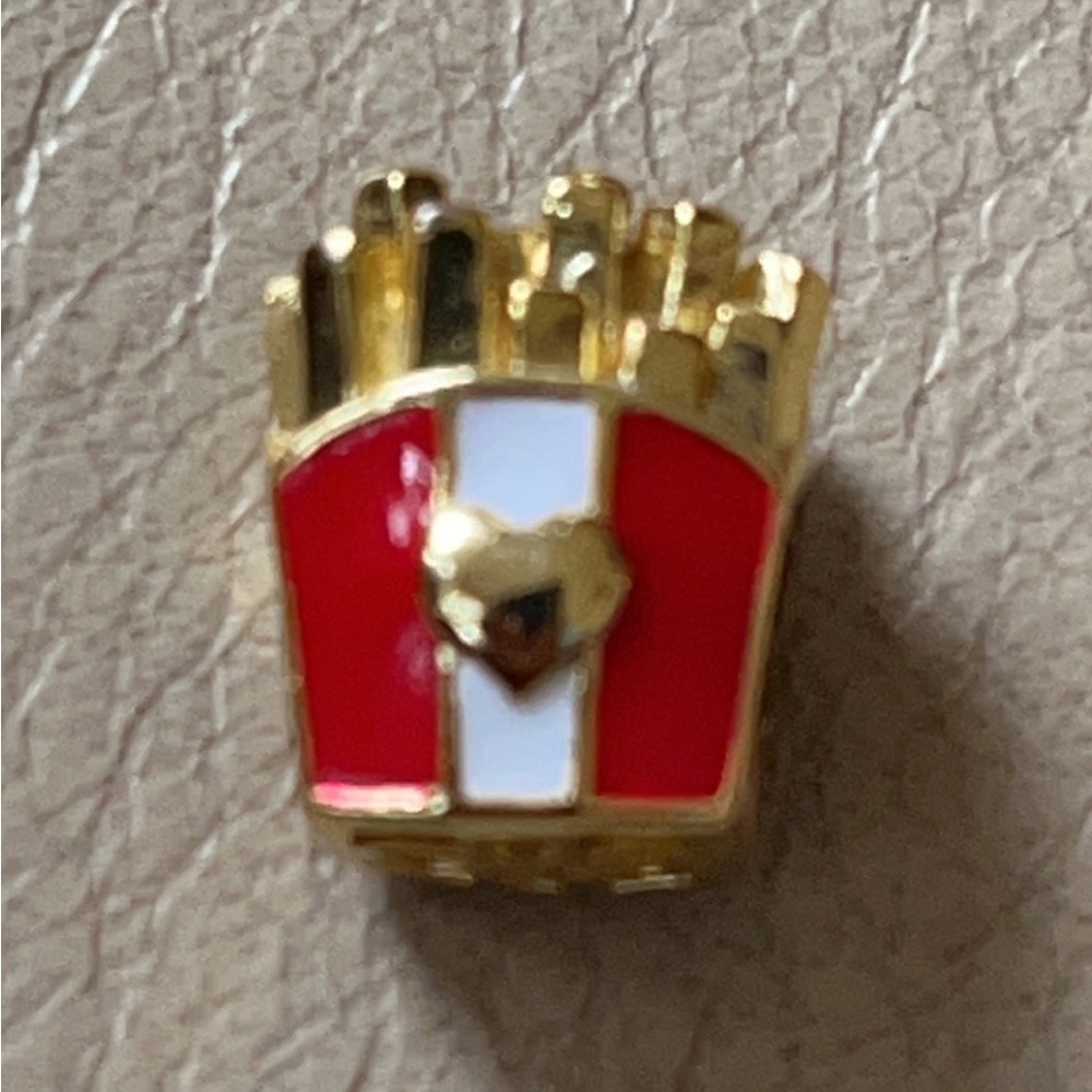 Sterling silver fries charm